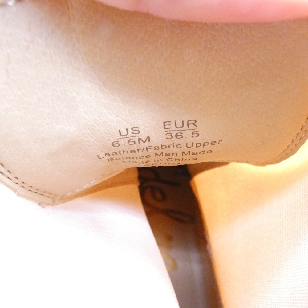 Sam Edelman Laguna Beige Leather Lug Sole Chelsea Boots Womens 6.5M Platform - Picture 8 of 9